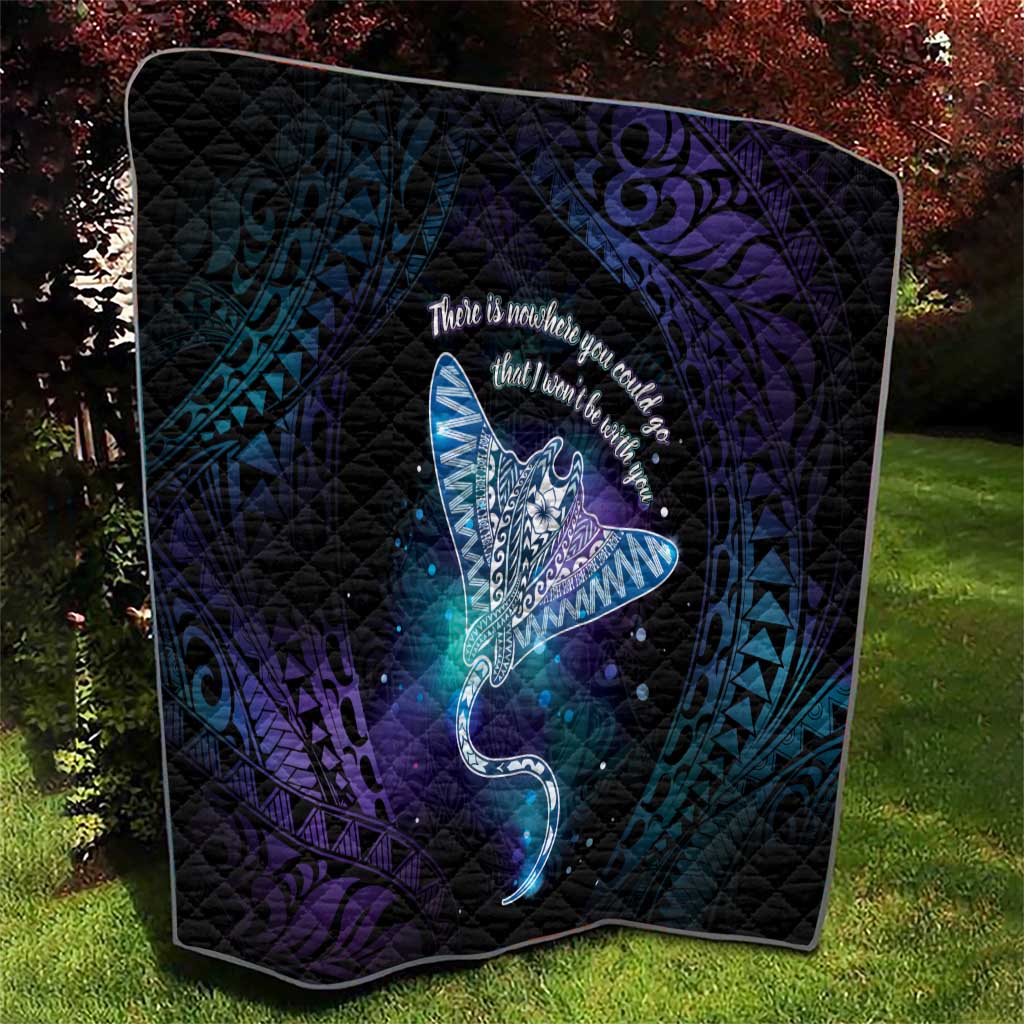 Polynesian Tala Manta Ray Quilt Nowhere You Could Go That I Won't Be With You - Polynesian Pride