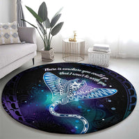 Polynesian Tala Manta Ray Round Carpet Nowhere You Could Go That I Won't Be With You - Polynesian Pride