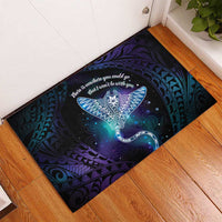 Polynesian Tala Manta Ray Rubber Doormat Nowhere You Could Go That I Won't Be With You LT7 - Polynesian Pride
