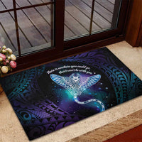 Polynesian Tala Manta Ray Rubber Doormat Nowhere You Could Go That I Won't Be With You LT7 - Polynesian Pride