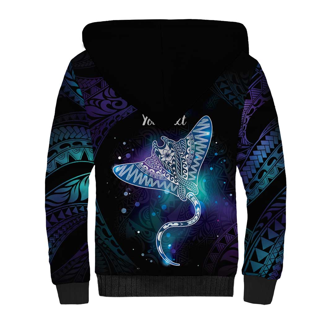 Polynesian Tala Manta Ray Sherpa Hoodie Nowhere You Could Go That I Won't Be With You LT7 - Polynesian Pride