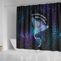 Polynesian Tala Manta Ray Shower Curtain Nowhere You Could Go That I Won't Be With You - Polynesian Pride