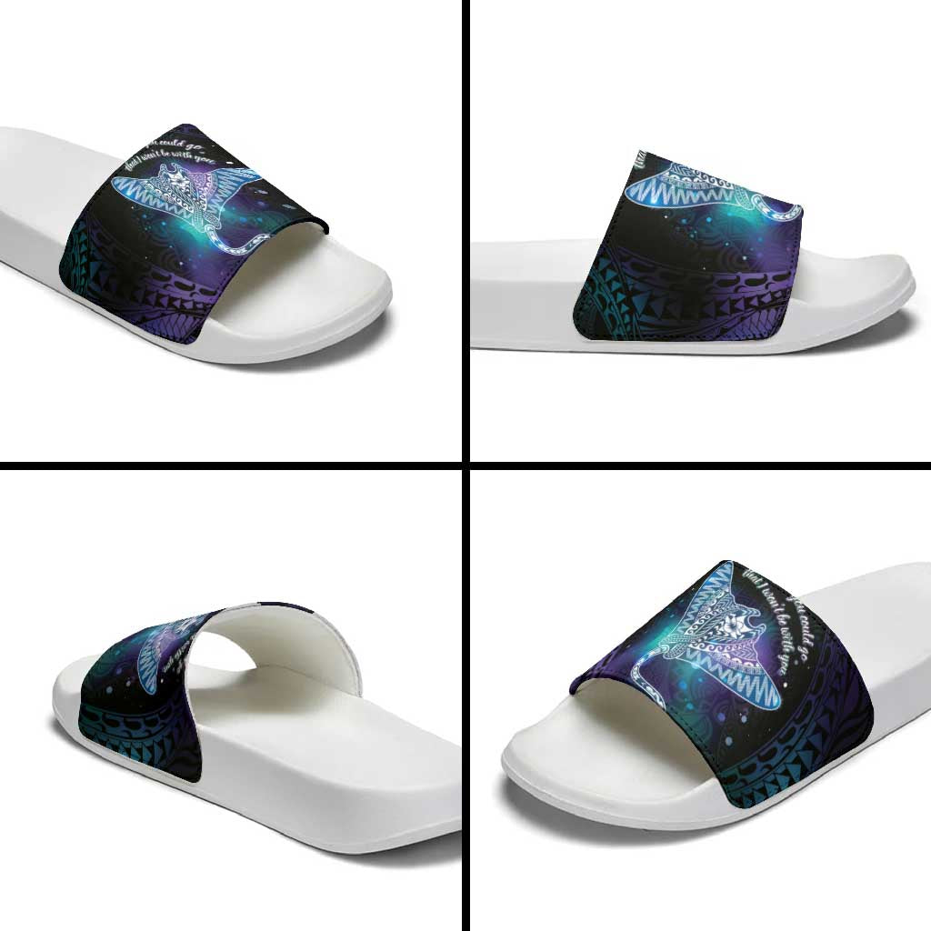 Polynesian Tala Manta Ray Slide Sandals Nowhere You Could Go That I Won't Be With You LT7 - Polynesian Pride