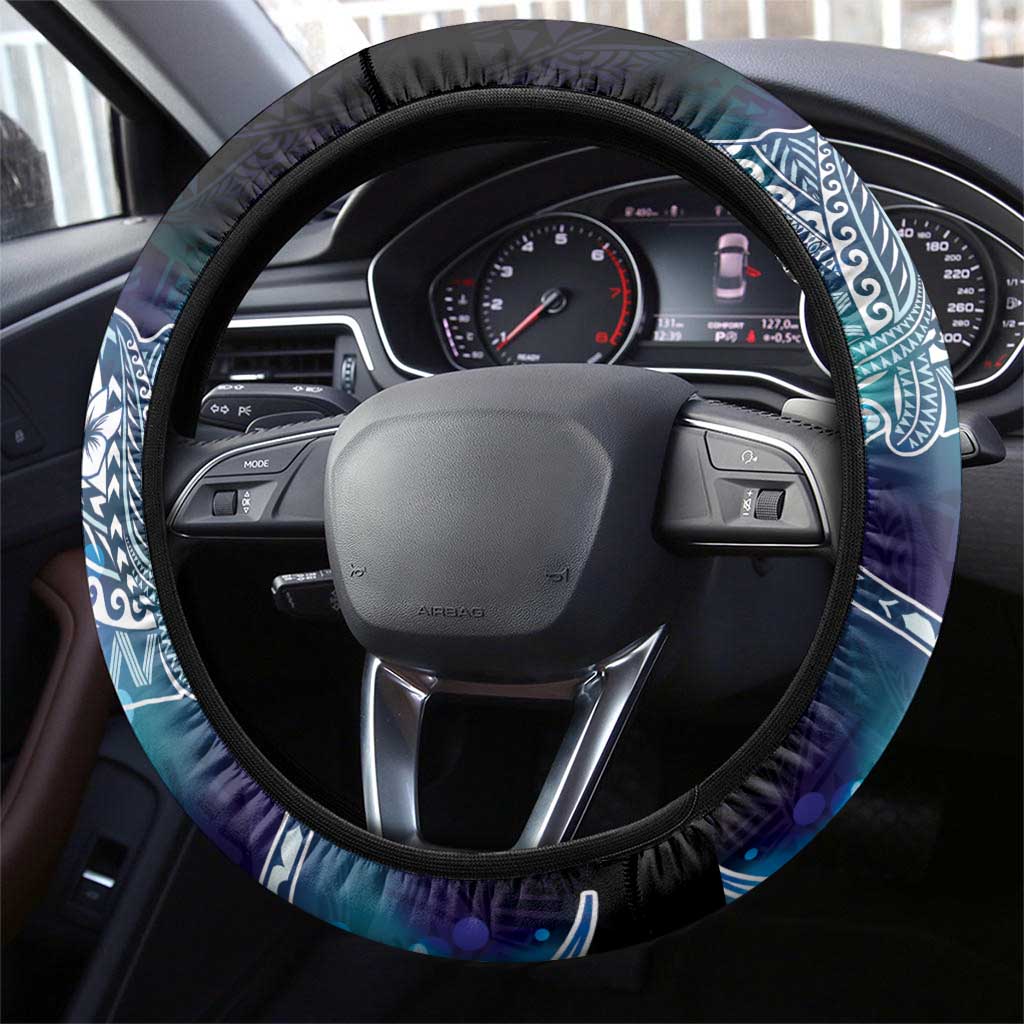 Polynesian Tala Manta Ray Steering Wheel Cover Nowhere You Could Go That I Won't Be With You LT7 - Polynesian Pride