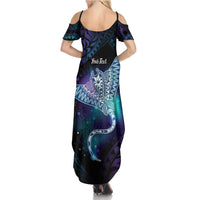 Polynesian Tala Manta Ray Summer Maxi Dress Nowhere You Could Go That I Won't Be With You - Polynesian Pride