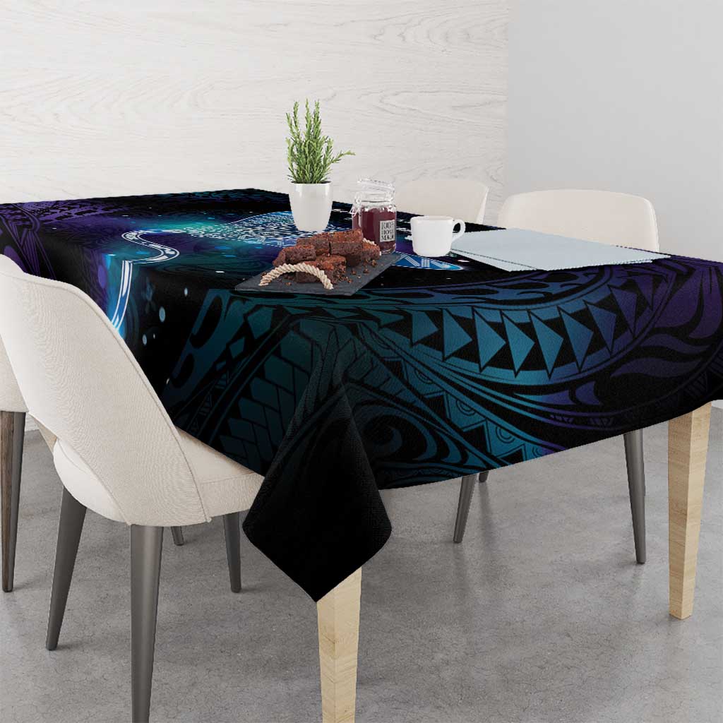 Polynesian Tala Manta Ray Tablecloth Nowhere You Could Go That I Won't Be With You LT7 - Polynesian Pride