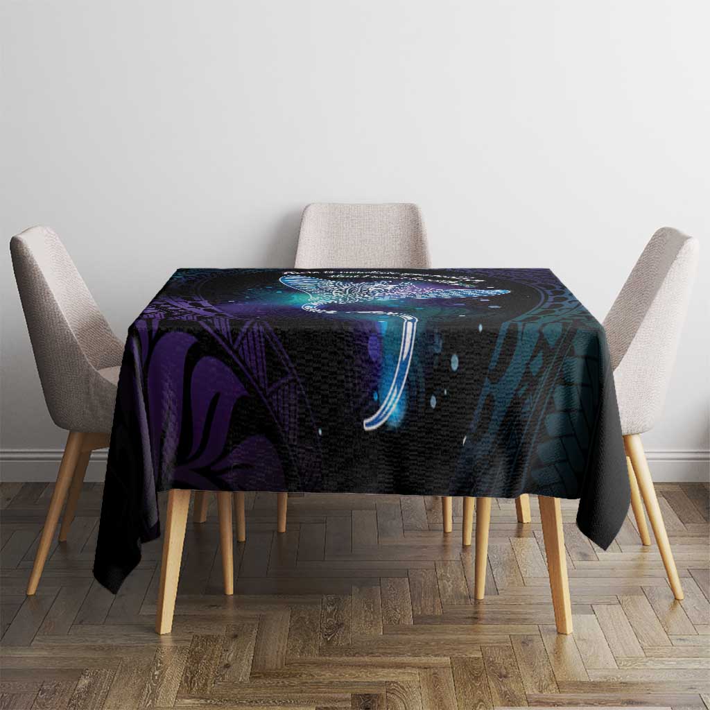 Polynesian Tala Manta Ray Tablecloth Nowhere You Could Go That I Won't Be With You LT7 - Polynesian Pride
