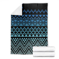 Maori Niho Taniwha Te Wheiao Blanket Moana Blue - Polynesian Pride