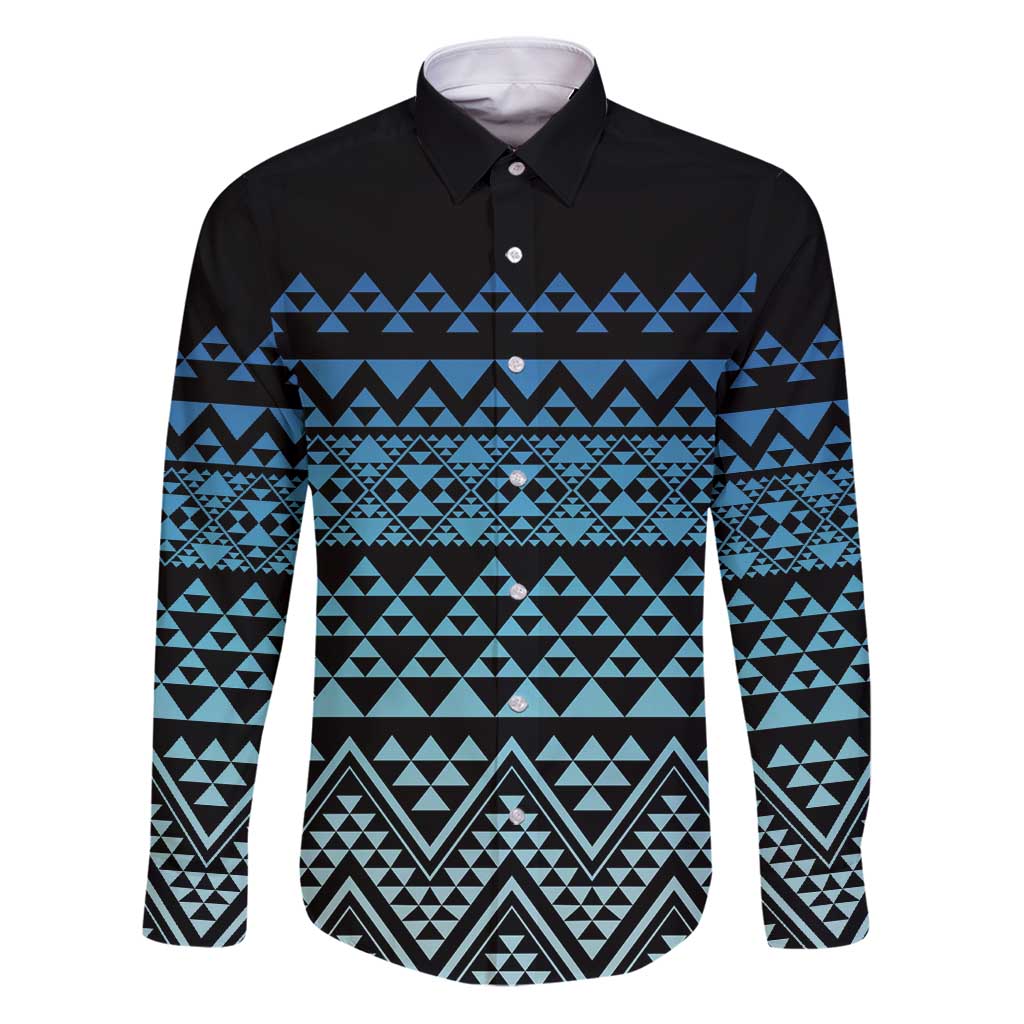 Maori Niho Taniwha Te Wheiao Family Matching Puletasi and Hawaiian Shirt Moana Blue - Polynesian Pride