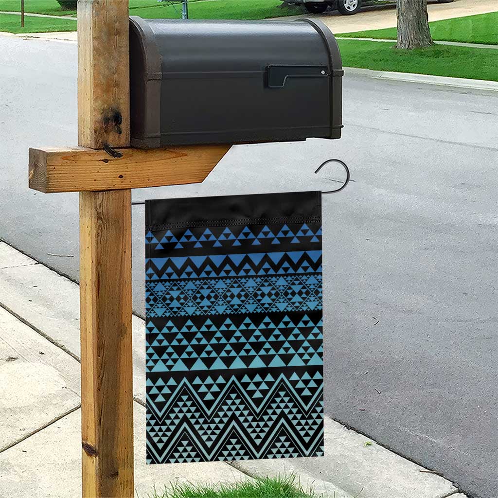 Maori Niho Taniwha Te Wheiao Garden Flag Moana Blue - Polynesian Pride