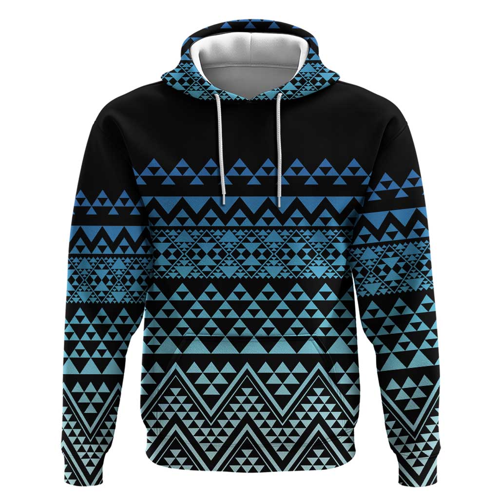 Maori Niho Taniwha Te Wheiao Hoodie Moana Blue - Polynesian Pride