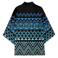 Maori Niho Taniwha Te Wheiao Kimono Moana Blue - Polynesian Pride