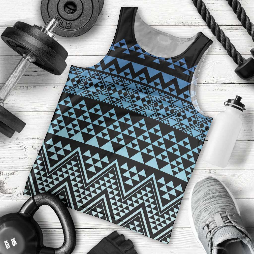 Maori Niho Taniwha Te Wheiao Men Tank Top Moana Blue LT7 - Polynesian Pride