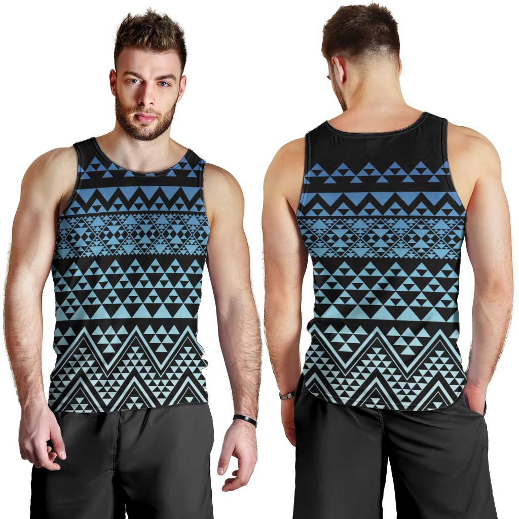 Maori Niho Taniwha Te Wheiao Men Tank Top Moana Blue LT7 - Polynesian Pride