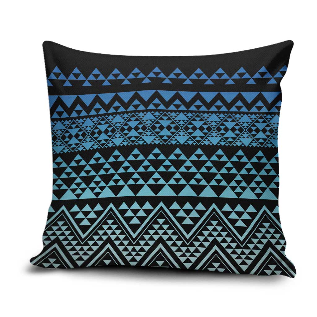 Maori Niho Taniwha Te Wheiao Pillow Cover Moana Blue - Polynesian Pride