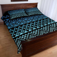 Maori Niho Taniwha Te Wheiao Quilt Bed Set Moana Blue - Polynesian Pride