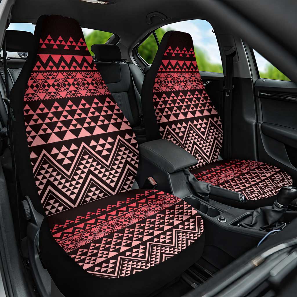 Maori Niho Taniwha Te Wheiao Car Seat Cover Terracotta - Polynesian Pride