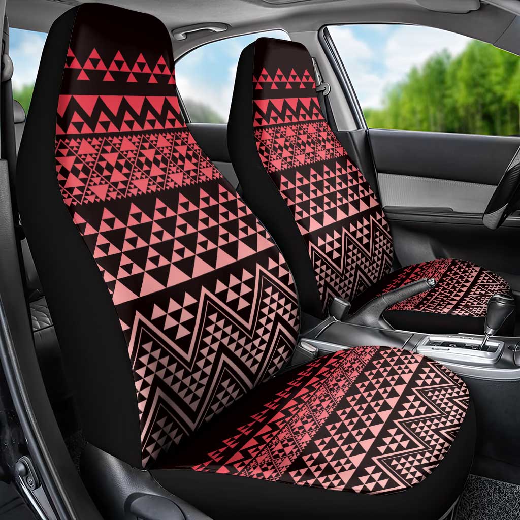 Maori Niho Taniwha Te Wheiao Car Seat Cover Terracotta - Polynesian Pride
