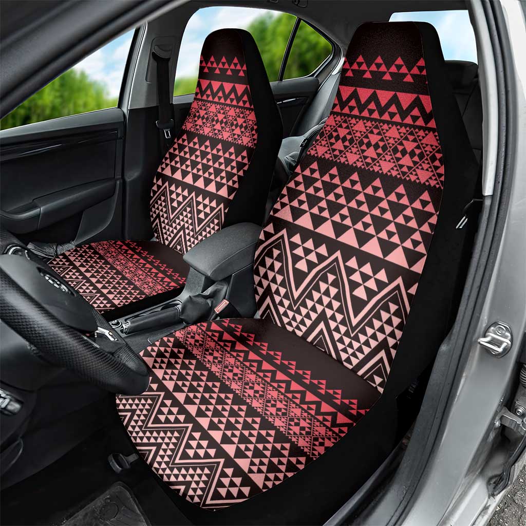 Maori Niho Taniwha Te Wheiao Car Seat Cover Terracotta - Polynesian Pride