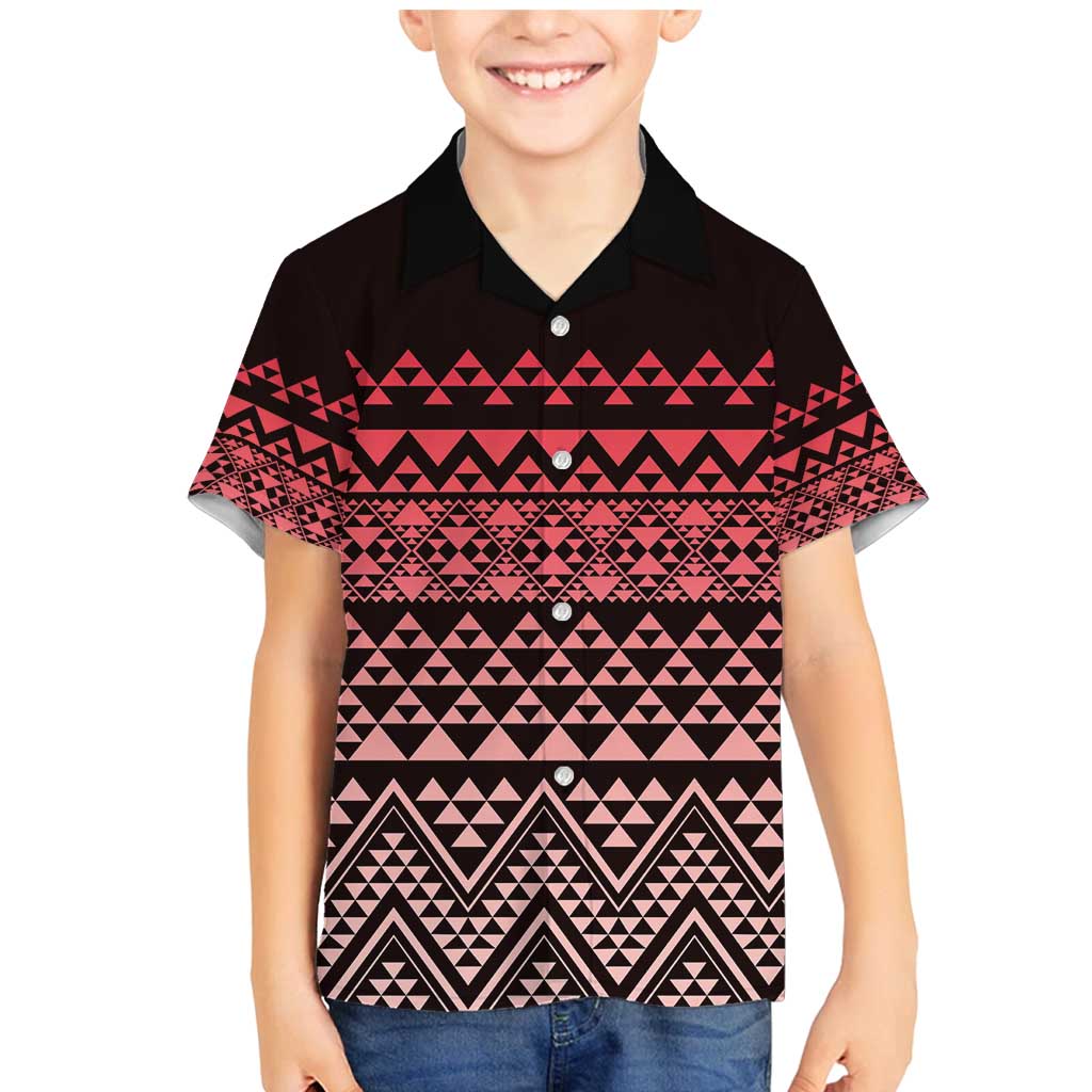 Maori Niho Taniwha Te Wheiao Family Matching Mermaid Dress and Hawaiian Shirt Terracotta - Polynesian Pride