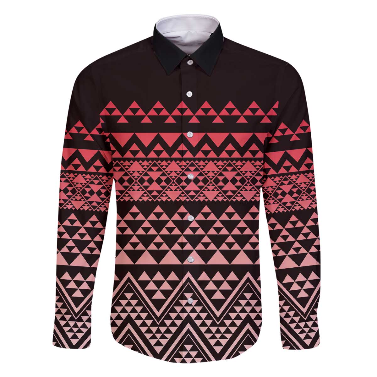 Maori Niho Taniwha Te Wheiao Family Matching Off The Shoulder Long Sleeve Dress and Hawaiian Shirt Terracotta - Polynesian Pride