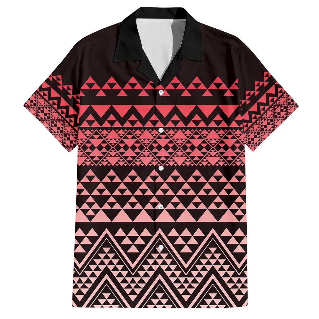 Maori Niho Taniwha Te Wheiao Family Matching Puletasi and Hawaiian Shirt Terracotta - Polynesian Pride