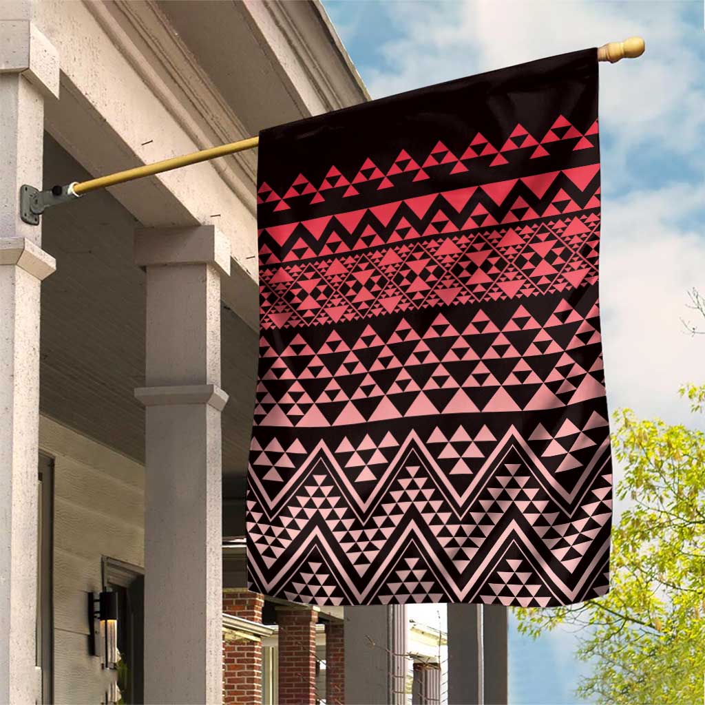 Maori Niho Taniwha Te Wheiao Garden Flag Terracotta LT7 House Flag Terracotta - Polynesian Pride