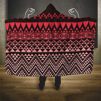 Maori Niho Taniwha Te Wheiao Hooded Blanket Terracotta LT7 - Polynesian Pride