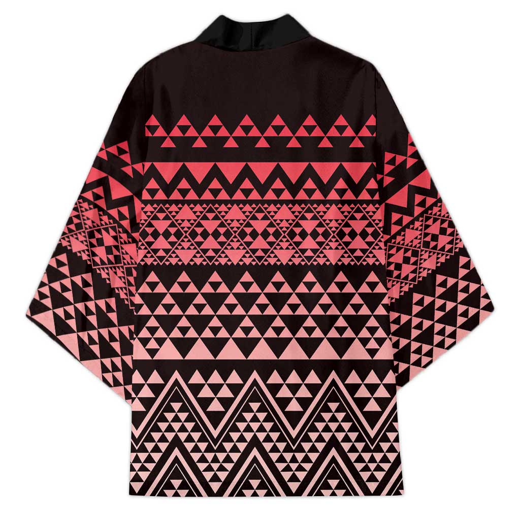 Maori Niho Taniwha Te Wheiao Kimono Terracotta - Polynesian Pride