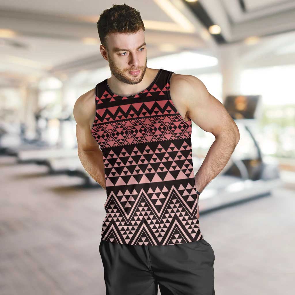 Maori Niho Taniwha Te Wheiao Men Tank Top Terracotta LT7 Terracotta - Polynesian Pride