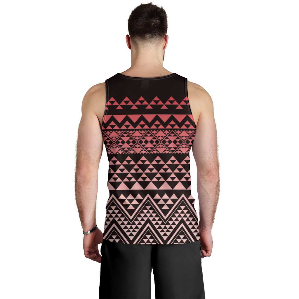 Maori Niho Taniwha Te Wheiao Men Tank Top Terracotta LT7 - Polynesian Pride
