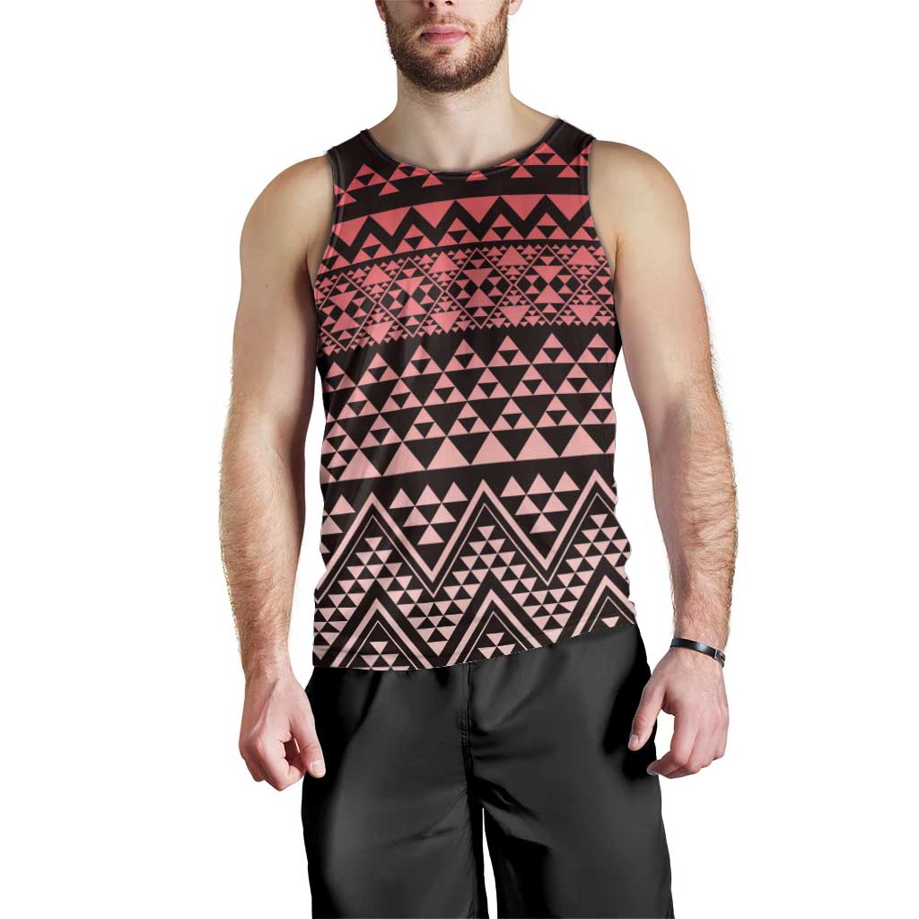 Maori Niho Taniwha Te Wheiao Men Tank Top Terracotta LT7 - Polynesian Pride