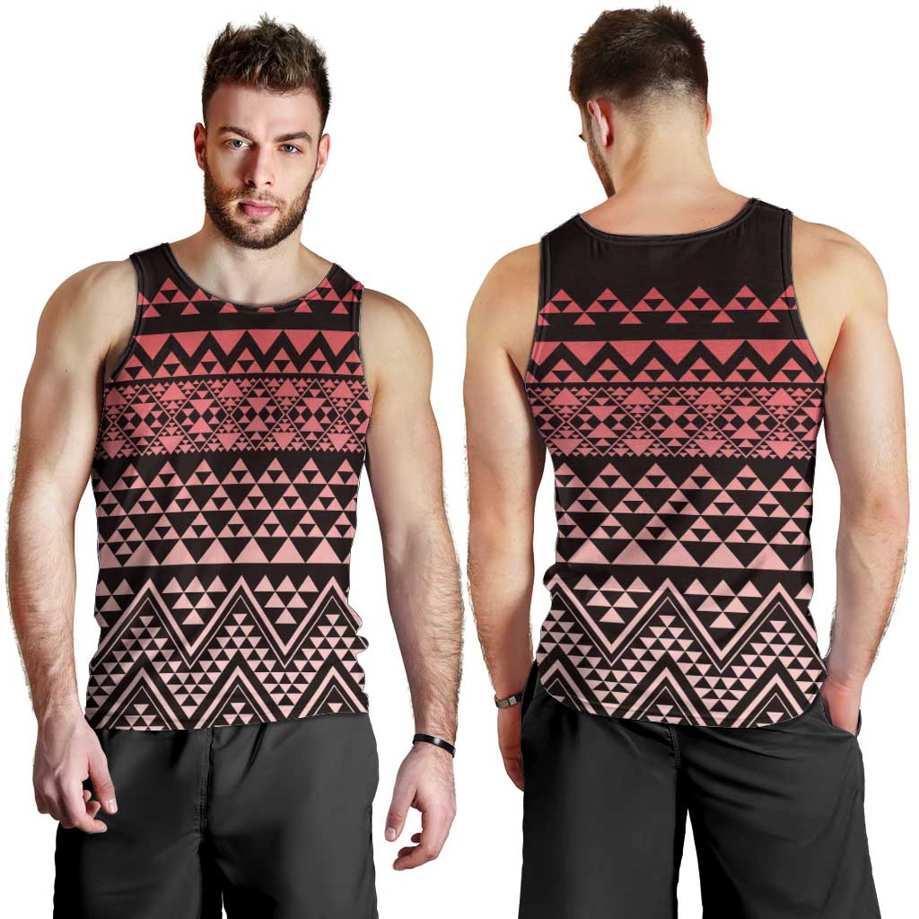 Maori Niho Taniwha Te Wheiao Men Tank Top Terracotta LT7 - Polynesian Pride