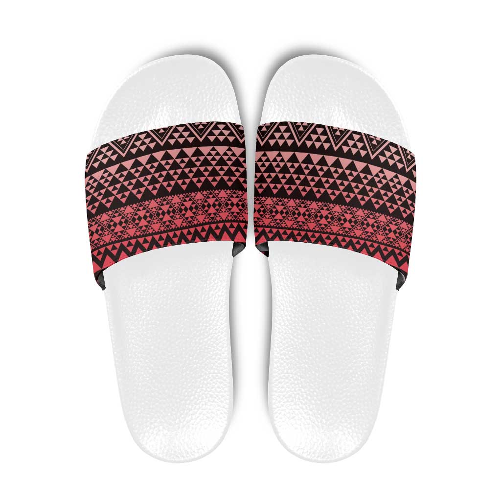 Maori Niho Taniwha Te Wheiao Slide Sandals Terracotta - Polynesian Pride