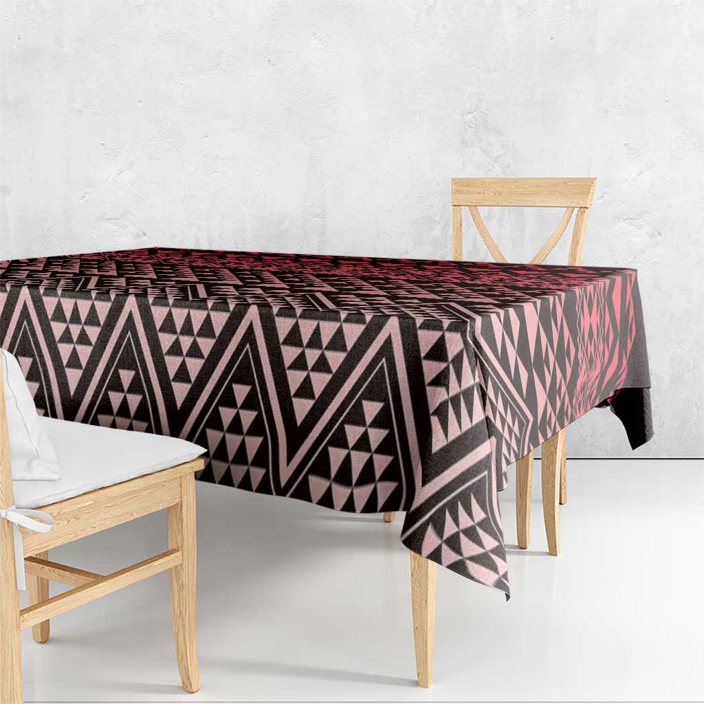 Maori Niho Taniwha Te Wheiao Tablecloth Terracotta LT7 - Polynesian Pride