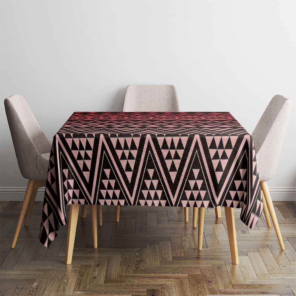 Maori Niho Taniwha Te Wheiao Tablecloth Terracotta LT7 - Polynesian Pride