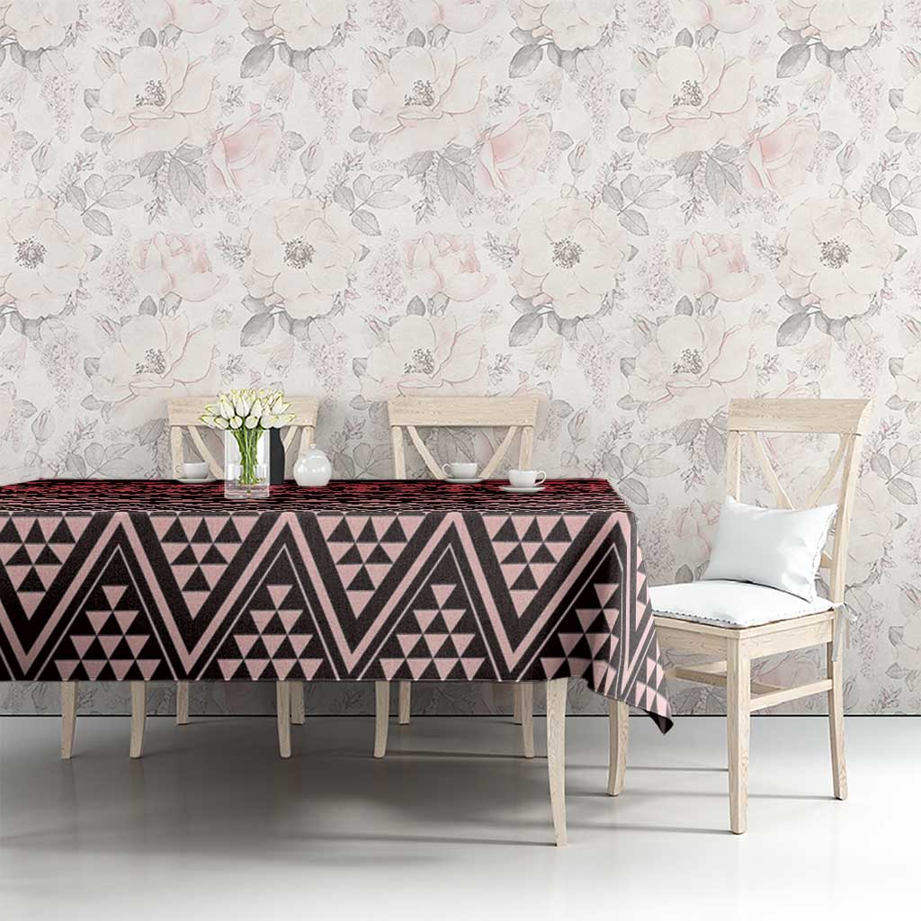 Maori Niho Taniwha Te Wheiao Tablecloth Terracotta LT7 - Polynesian Pride