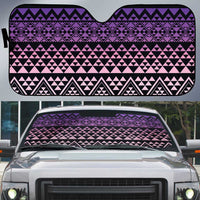 Maori Niho Taniwha Te Wheiao Auto Sun Shade Waiporoporo LT7 Purple - Polynesian Pride