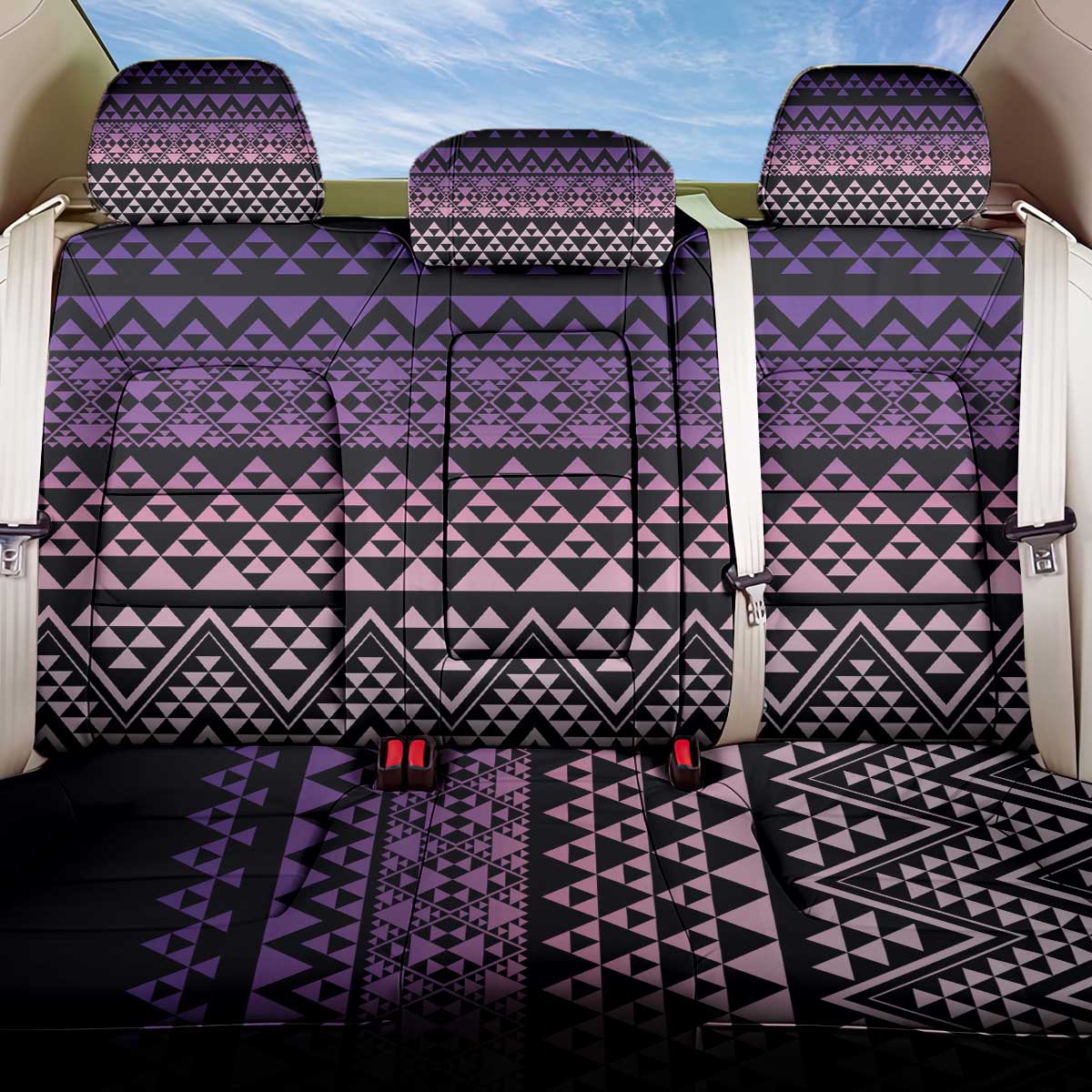 Maori Niho Taniwha Te Wheiao Back Car Seat Cover Waiporoporo - Polynesian Pride