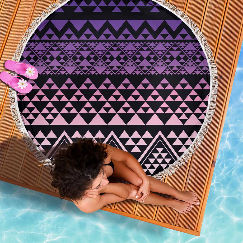 Maori Niho Taniwha Te Wheiao Beach Blanket Waiporoporo - Polynesian Pride