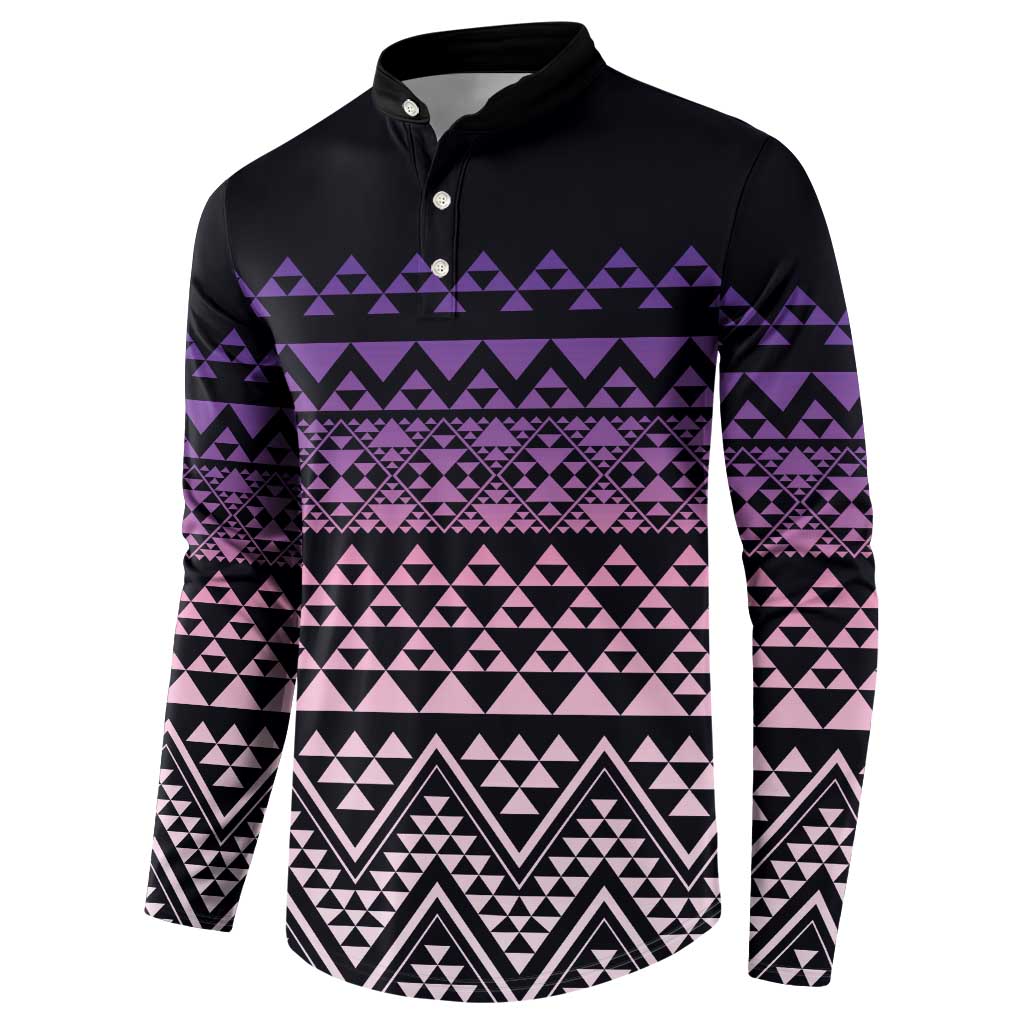 Maori Niho Taniwha Te Wheiao Button Sweatshirt Waiporoporo - Polynesian Pride