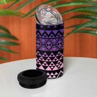 Maori Niho Taniwha Te Wheiao 4 in 1 Can Cooler Tumbler Waiporoporo LT7 - Polynesian Pride