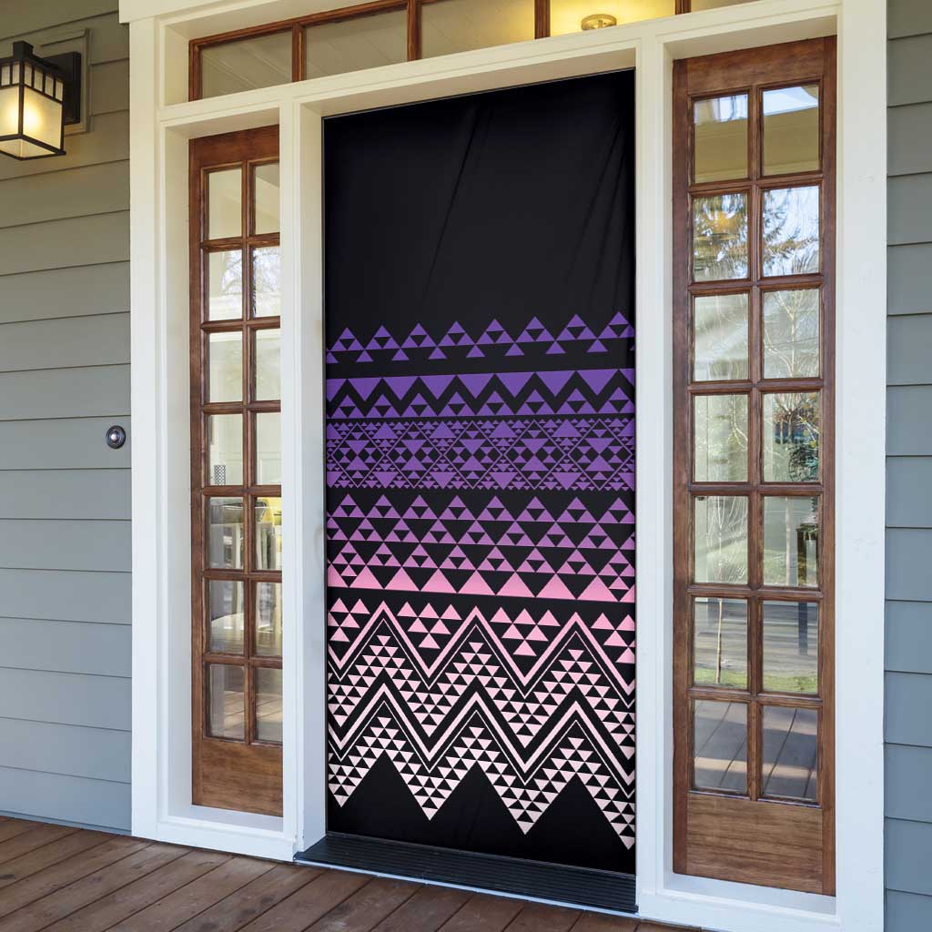 Maori Niho Taniwha Te Wheiao Door Cover Waiporoporo LT7 - Polynesian Pride