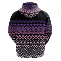 Maori Niho Taniwha Te Wheiao Hoodie Waiporoporo - Polynesian Pride