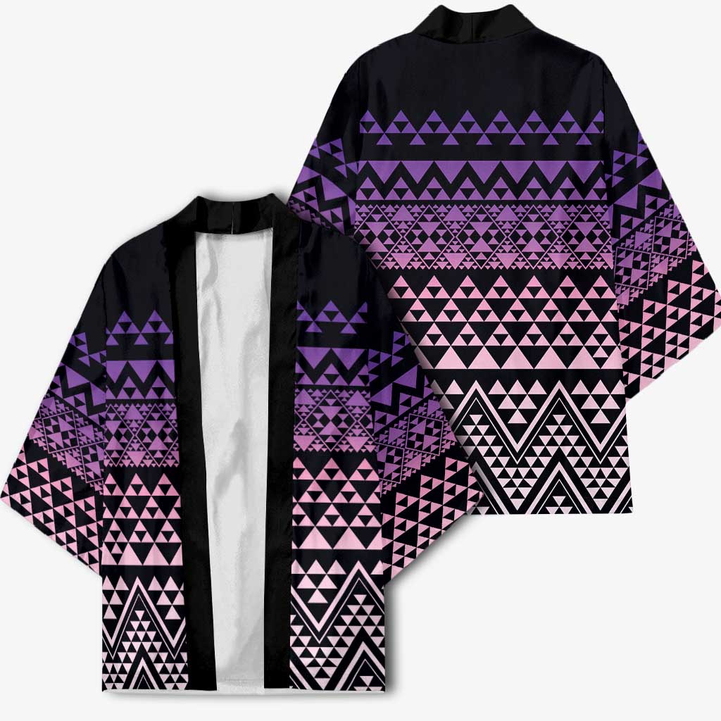 Maori Niho Taniwha Te Wheiao Kimono Waiporoporo - Polynesian Pride