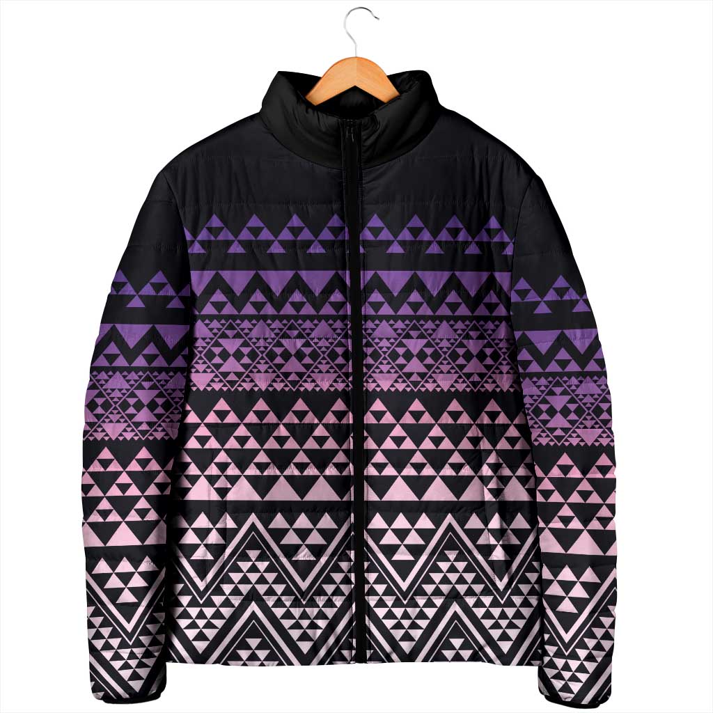 Maori Niho Taniwha Te Wheiao Padded Jacket Waiporoporo LT7 - Polynesian Pride