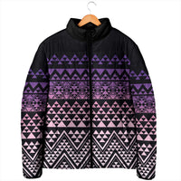 Maori Niho Taniwha Te Wheiao Padded Jacket Waiporoporo LT7 - Polynesian Pride