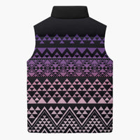 Maori Niho Taniwha Te Wheiao Sleeveless Puffer Jacket Waiporoporo LT7 - Polynesian Pride