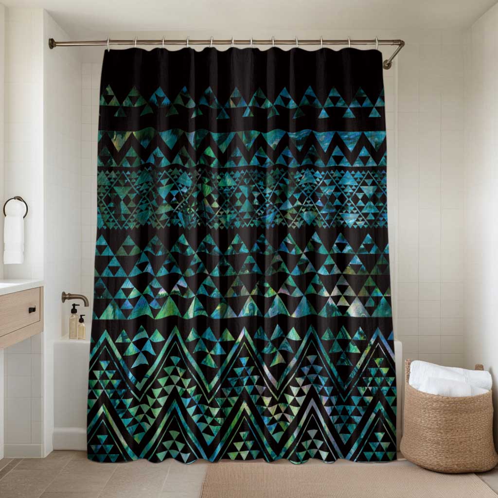 Maori Niho Taniwha Te Wheiao Bathroom Set Paua Shell - Polynesian Pride