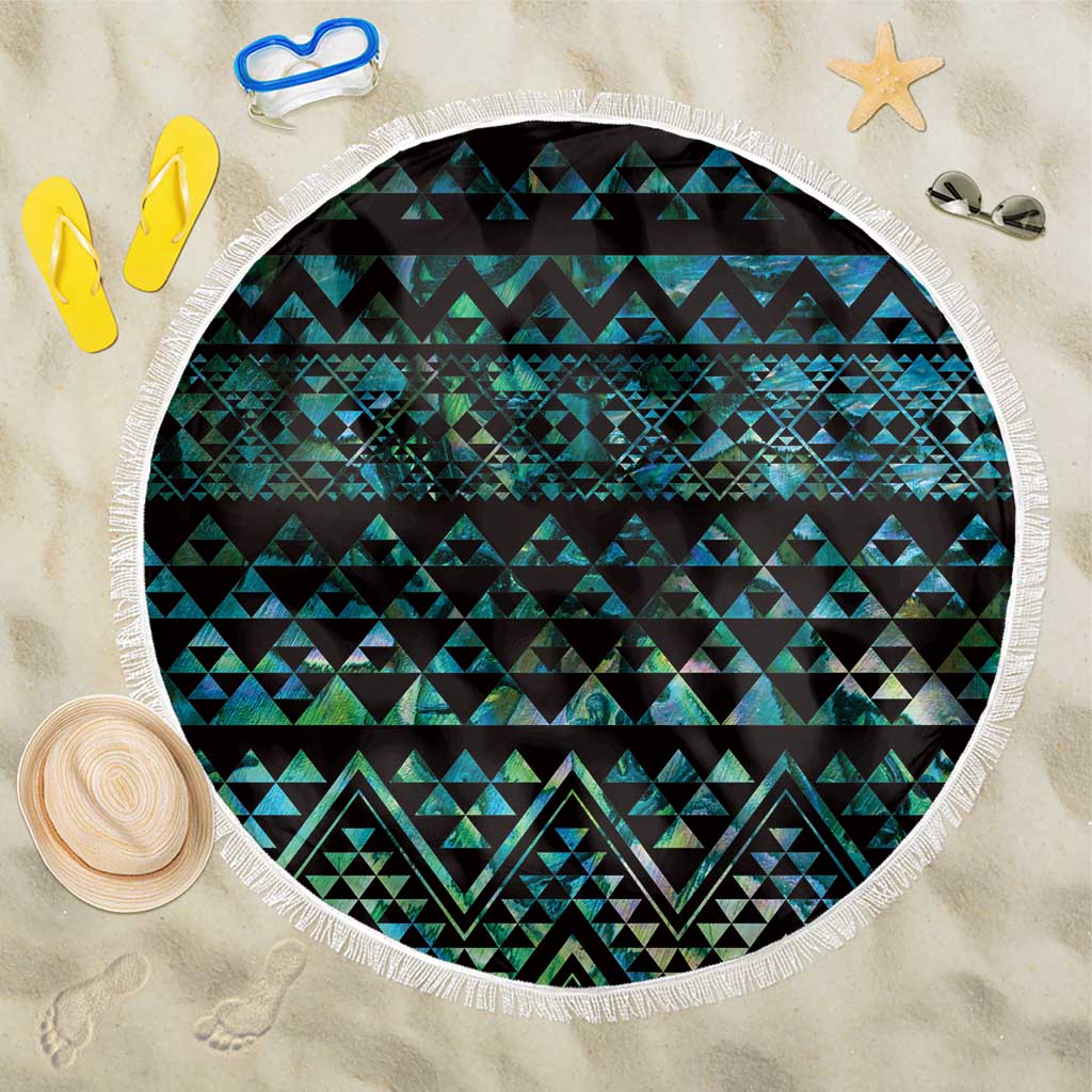 Maori Niho Taniwha Te Wheiao Beach Blanket Paua Shell - Polynesian Pride